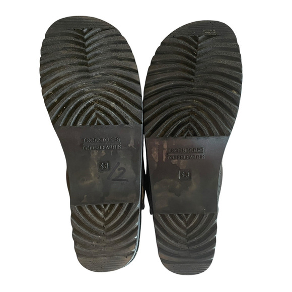 TROENTORPS Mens Size 43/9.5-10 Black Leather Silver Studded Comfort Clogs Sweden main image 12